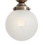 Semi Flush Mount Vintage Etched Glass Globe Shade with Wheelcut Starbursts