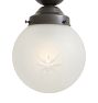 Semi Flush Mount Vintage Etched Glass Globe Shade with Wheelcut Starbursts