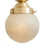 Semi Flush Mount with Vintage Hobnail Textured Glass Globe Shade