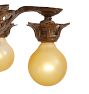 Vintage Classical Revival Cast 5-Light Bare Bulb Chandelier