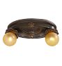 Vintage Classical Revival Petite Pan Flush Mount 2-Light Bare Bulb