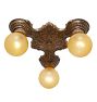 Vintage 3-Light Classical Revival Cast Bare Bulb Flush Mount