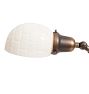 Vintage Desk Lamp Task Style with Articulating Joints and Glass Clamshell Shade