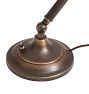 Vintage Desk Lamp Task Style with Articulating Joints and Glass Clamshell Shade