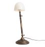 Vintage Desk Lamp Task Style with Articulating Joints and Glass Clamshell Shade