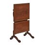Vintage English Wood Side Table with Foldable Shelfs and Banded Inlay circa 19th Century