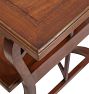 Vintage English Wood Side Table with Foldable Shelfs and Banded Inlay circa 19th Century