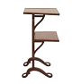 Vintage English Wood Side Table with Foldable Shelfs and Banded Inlay circa 19th Century