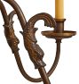 Vintage Flemish Style  6-Arm Candle Chandelier with Fish Motifs Dutch