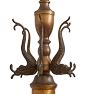Vintage Flemish Style  6-Arm Candle Chandelier with Fish Motifs Dutch