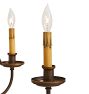 Vintage Flemish Style  6-Arm Candle Chandelier with Fish Motifs Dutch