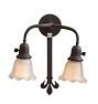Vintage Overaching Wall Sconce 22&quot; Projection 2 Lights and Large Decorative Wall Mount