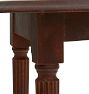 Vintage Round Dark Wood Side Table with Carved Decorative Legs