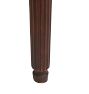 Vintage Round Dark Wood Side Table with Carved Decorative Legs