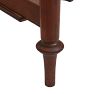 Vintage Scottish Walnut Hall Entry Table with Turned Legs and Wide Gallery