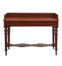 Vintage Scottish Walnut Hall Entry Table with Turned Legs and Wide Gallery