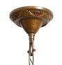 Vintage Tudor Style Chandelier 5-Light Bare Bulb Hammered Texture and Shields