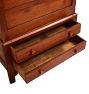 Vintage Wooden Sugar Chest with Lift Top Storage and 2 Bottom Drawers