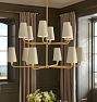 Ansel 46&quot; 12-Light Double Tier Chandelier, Metal Shades