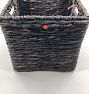 Open Box: Stafford Woven Square Basket 13&quot; x 13&quot; x 10.5&quot; - Black Washed
