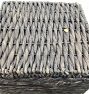 Open Box: Stafford Woven Square Basket 13&quot; x 13&quot; x 10.5&quot; - Black Washed