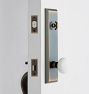 Coleman White Porcelain Knob Exterior Door Hardware Tube Latch Set
