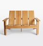 Vaughn Teak Outdoor Adirondack Bench