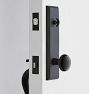 Coleman Black Porcelain Knob Exterior Door Hardware Tube Latch Set