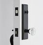 Coleman Octagonal Crystal Knob Exterior Door Hardware Tube Latch Set