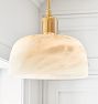 Dekum 11" Pendant, Alabaster Shade