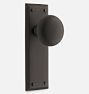 Putman Classic Knob Tube Latch Interior Door Set, Oil-Rubbed Bronze Plain