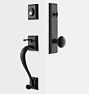 Coleman Black Porcelain Knob Exterior Door Hardware Tube Latch Set, Oil-Rubbed Bronze Right 2.375"