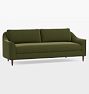 Open Box: Luisa Sofa, 84" with Bench Cushion - Peridot Green, Vance Velvet