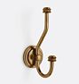 Rigdon Double Hook, Heritage Brass