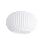 Cased White Glass Reeded Globe Shade, 8" - Cased White