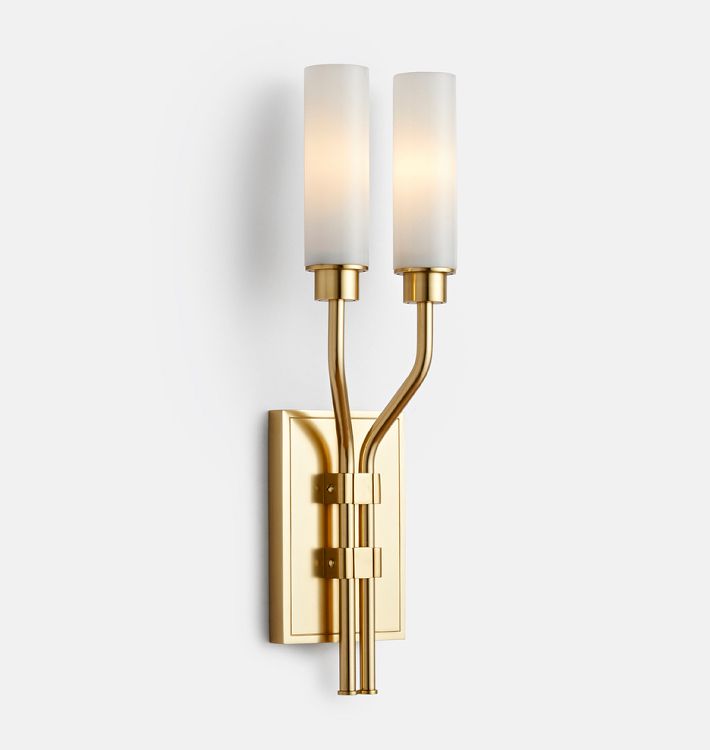Winfield Double Sconce, Aged Brass