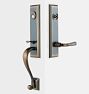 Putman Classic Lever Exterior Door Hardware Tube Latch Set, Burnished Antique Left 2.375"
