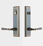 Putman Octagonal Lever / Lever Exterior Door Hardware Tube Latch Set, Burnished Antique 2.375"