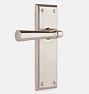 Putman Octagonal Lever Tube Latch Interior Door Set, Brushed Nickel Plain