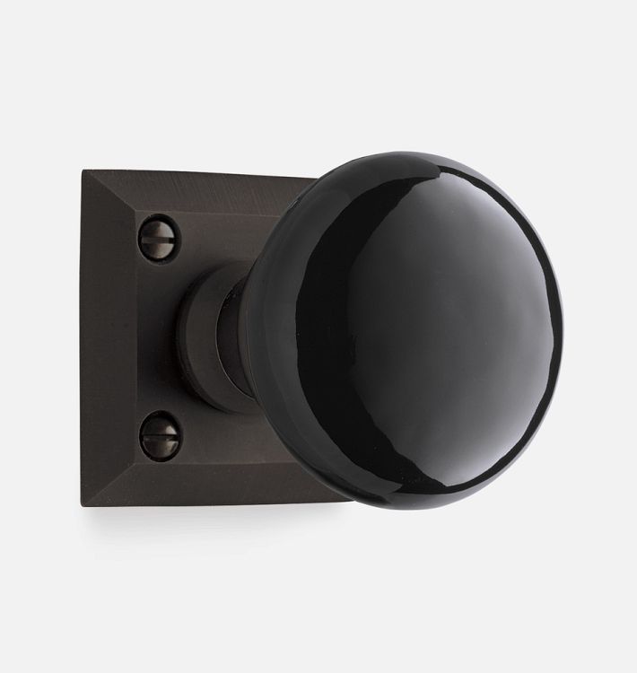 Coleman Black Porcelain Knob Mortise Interior Door Set, Oil-Rubbed Bronze
