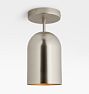 Paige 5" Dome Semi-Flush Mount, Brushed Nickel