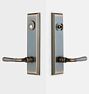 Putman Classic Lever / Lever Exterior Door Hardware Tube Latch Set, Burnished Antique 2.375"