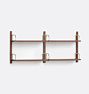 Hart Modular Walnut Double Shelf Set Of 2, 24 inch - Aged Brass