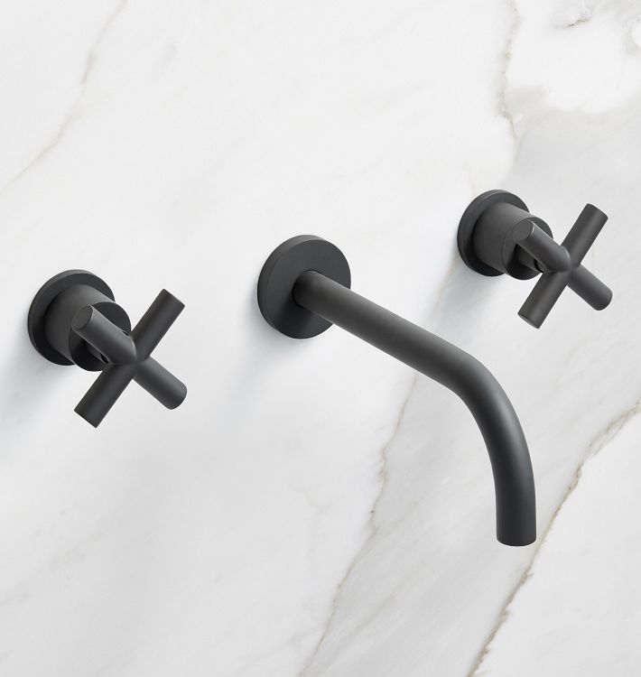 Waterhouse Cross Handle Wall Mount Faucet | Rejuvenation