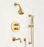 Connor Cross Handle Thermostatic Tub &amp; Shower Set With Handshower