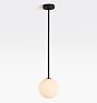 Allenglade 8" Pendant, Oil-Rubbed Bronze - 8" Allenglade Opal Glass Shade - 30" Length
