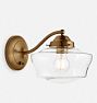 Rose City 3-1/4" Fitter Arched Sconce, Heritage Brass - Ogee Shades GLASS 3 1/4in fitter CC - CLEAR