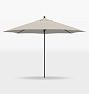 9' Round Outdoor Umbrella - Rustproof Aluminum Tilt Frame, Cast Silver