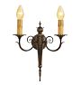 Finely Cast Antique Brass Classical Revival Candle Sconce