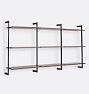 Holgate Walnut Triple Modular 9-Shelf Set with 48" Rails,